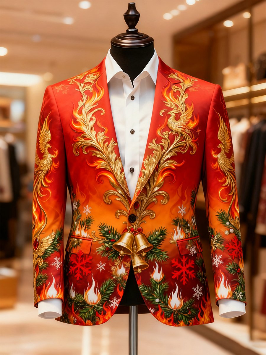 Men's Business Casual Christmas Suit Outerwear