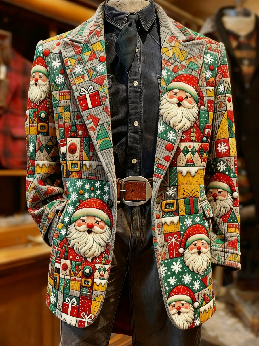 Men's Santa Claus Corduroy Suit Jacket