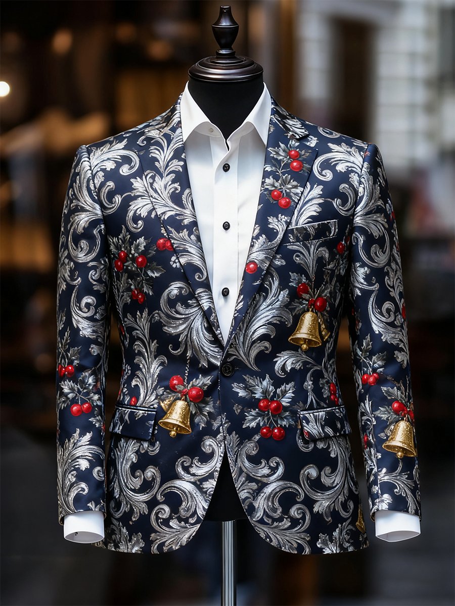 Men's Business Casual Christmas Suit Outerwear