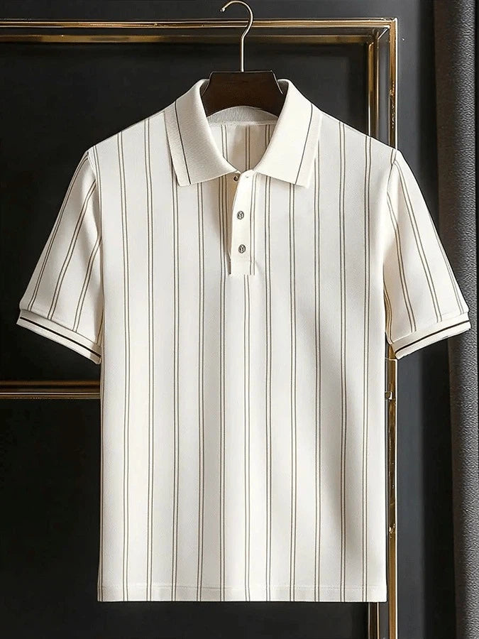 Men's Retro Business Design Printed Casual POLO Shirt