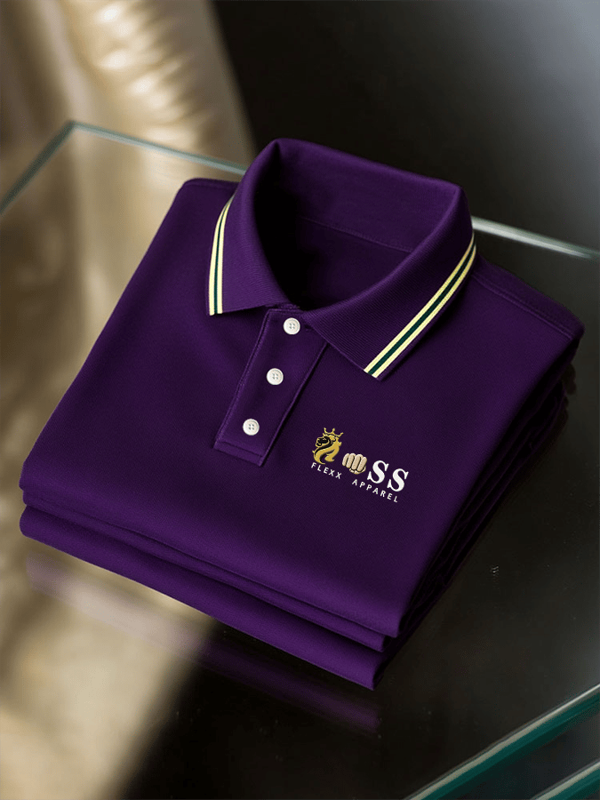Men's Business Casual Printed Polo Shirt