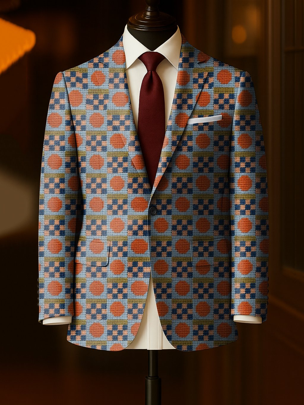 Men's Business Casual Large Pocket Notch Lapel Blazers