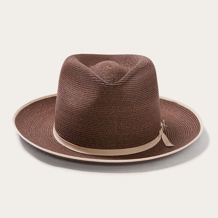 Men's Curled Bow Wide Brimmed Straw Hat