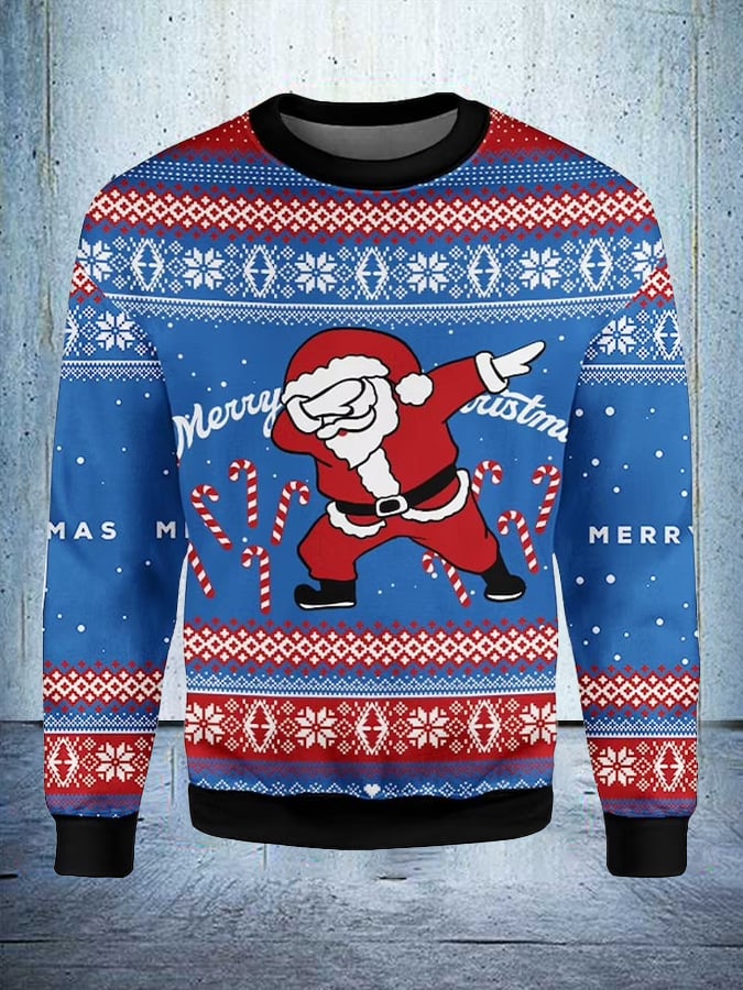 Men's Christmas Print Casual Knit Top