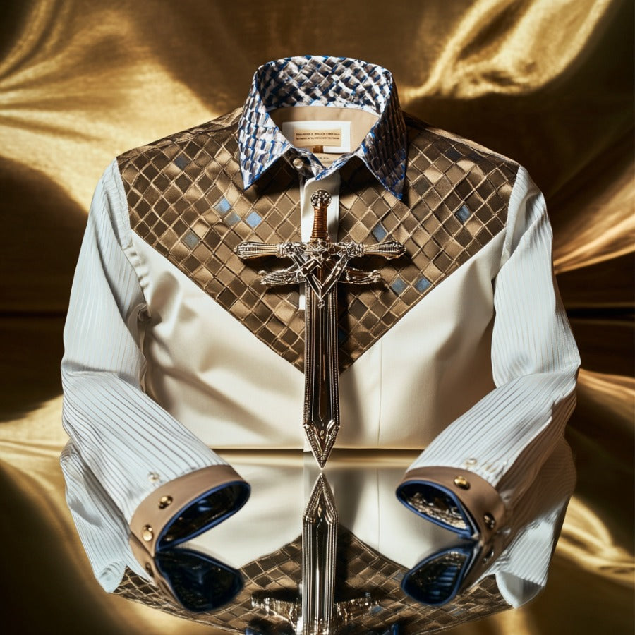 Luxury men's fashion high quality Long Sleeve Shirt