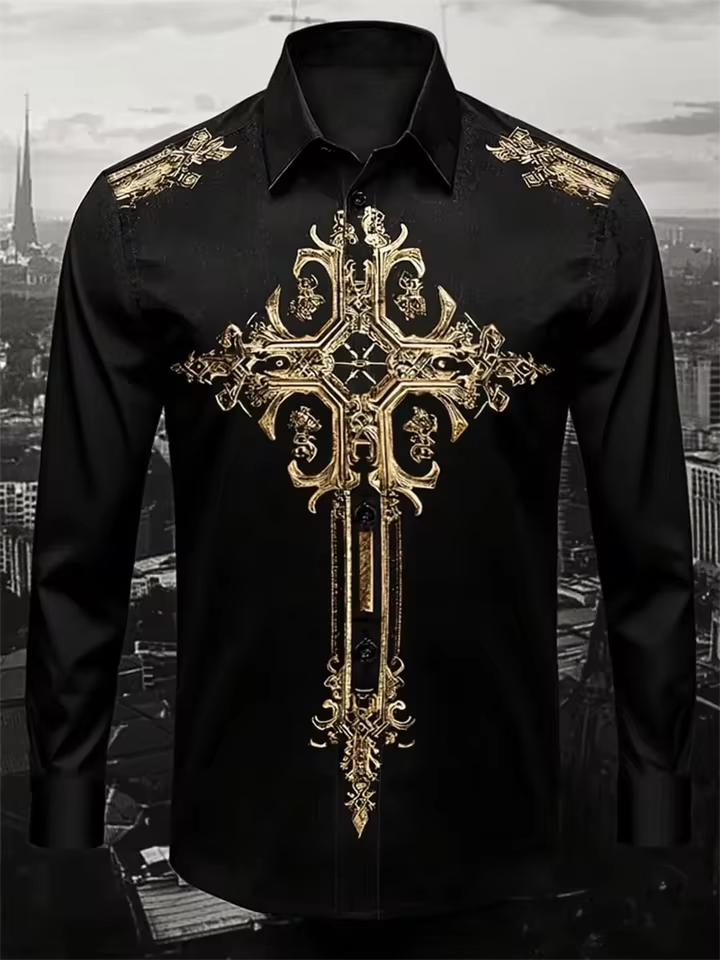 New Men's Printed Casual Shirt