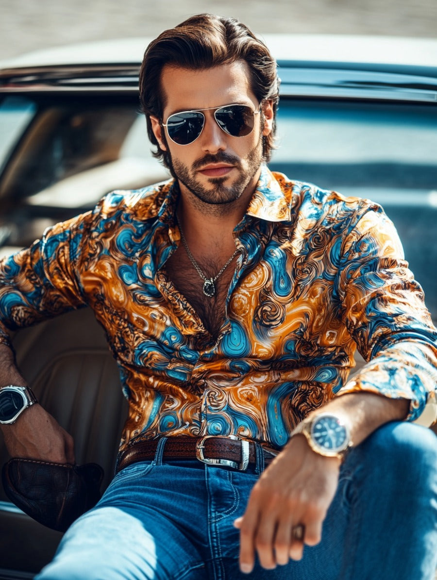 Business Classic Luxury High Quality Versatile Men's Fashion Long-sleeved Shirt