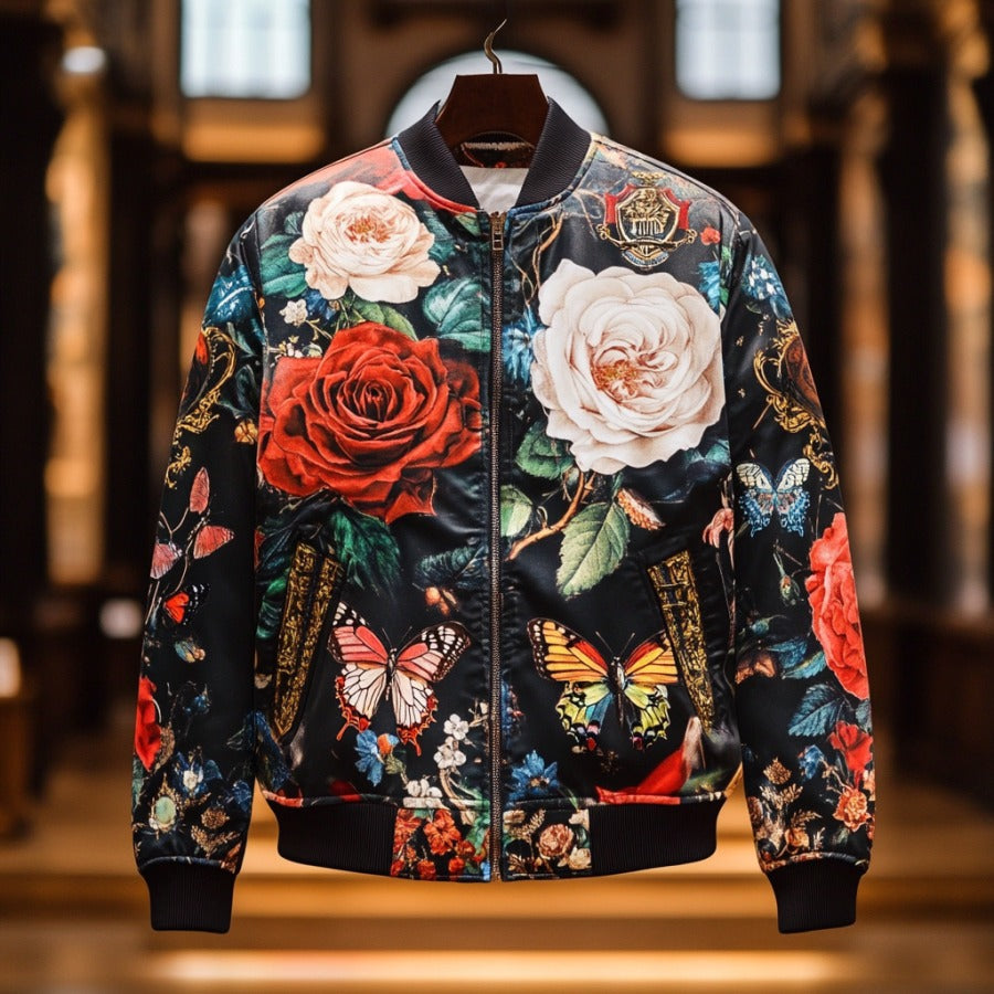 Latest luxury design full-print baseball jacket