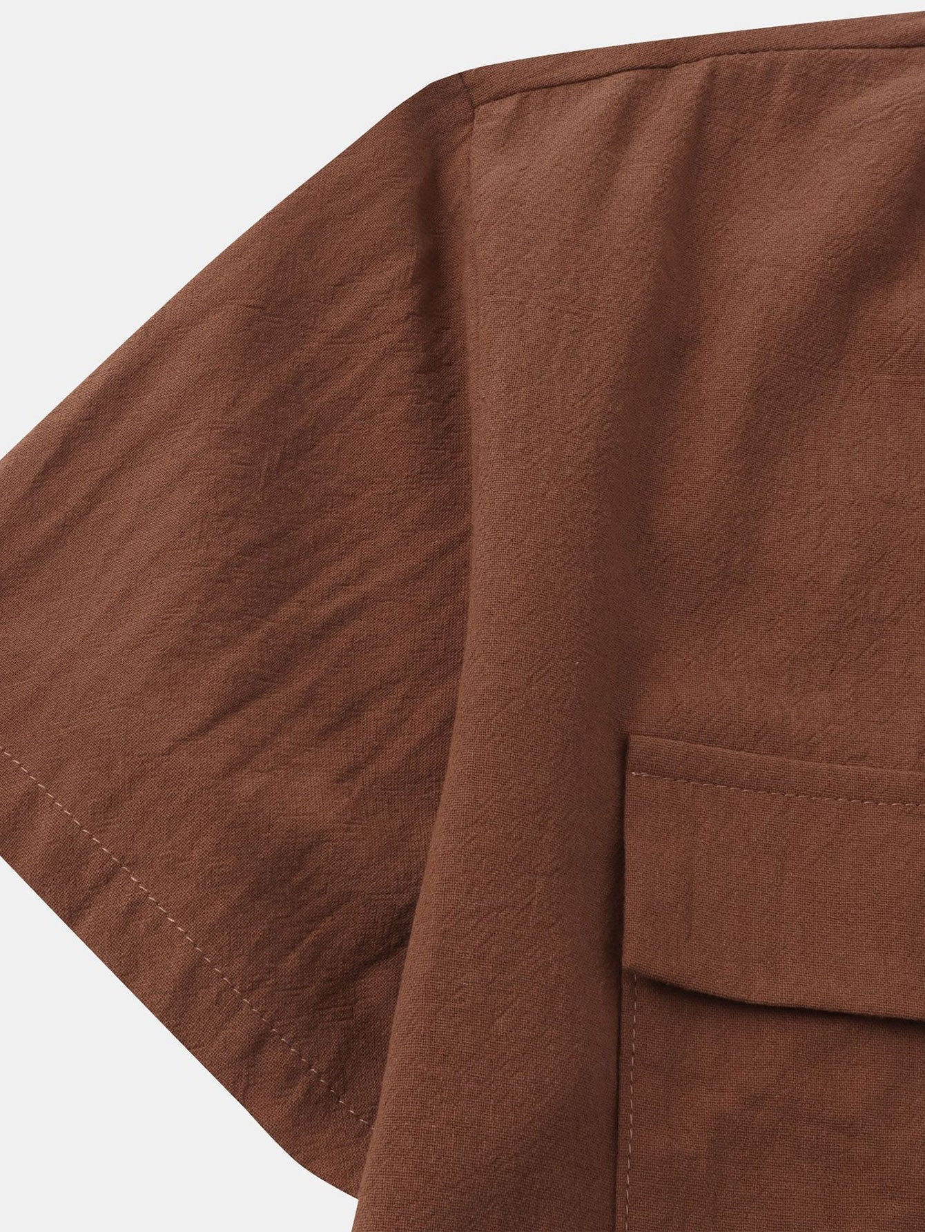 Man Button Up Shirt With Patch Pockets