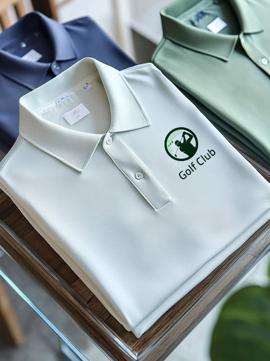 Men's Classic Business Golf Logo Short Sleeve Polo Shirt