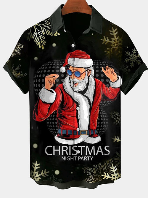 Stylish Santa Print Shirt