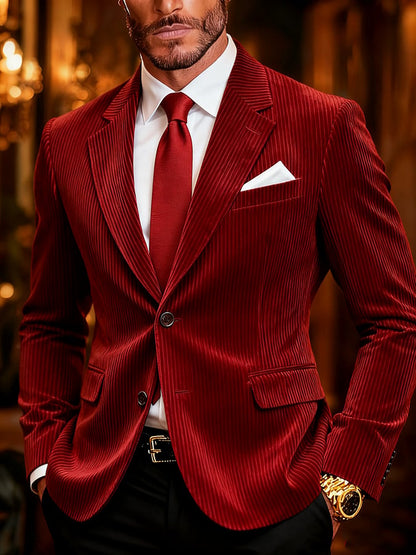 Men's Retro Single Breasted Gentleman's Business Casual Suit Jacket