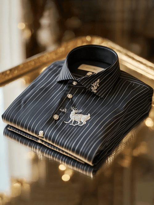 Men's Satin Luxe Long Sleeve Button Down Shirt