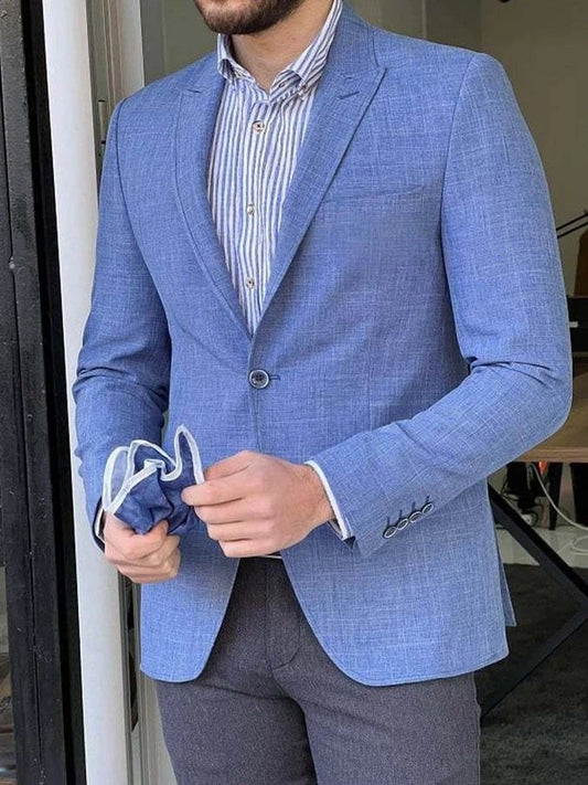 Men's Business Casual Lapel Suit