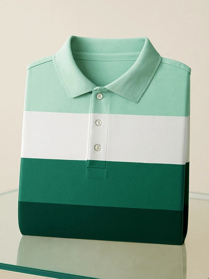 Men's Business Casual Printed Polo Shirt