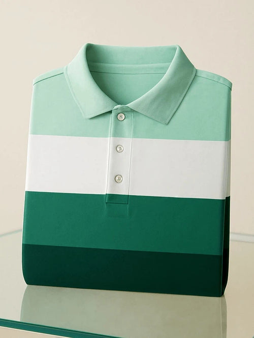 Men's Business Casual Printed Polo Shirt