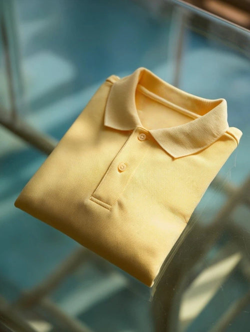 Men's Business Casual Embroidered    Button Short Sleeve Polo Shirt