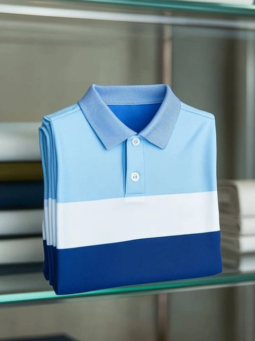Men's Classic Business    Logo Short Sleeve Polo Shirt