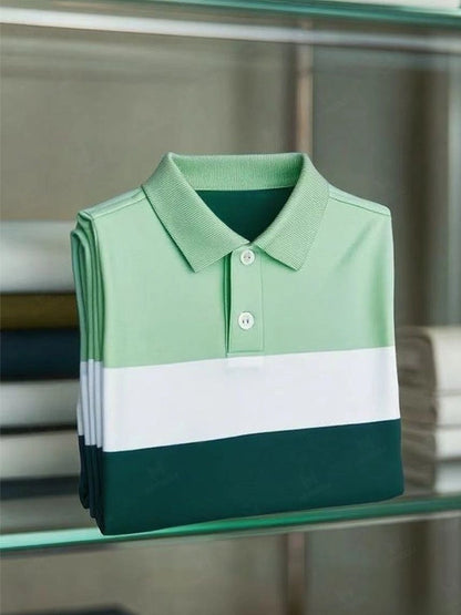 Men's Classic Business    Logo Short Sleeve Polo Shirt