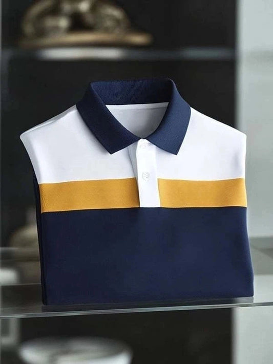Men's Classic Business    Logo Short Sleeve Polo Shirt