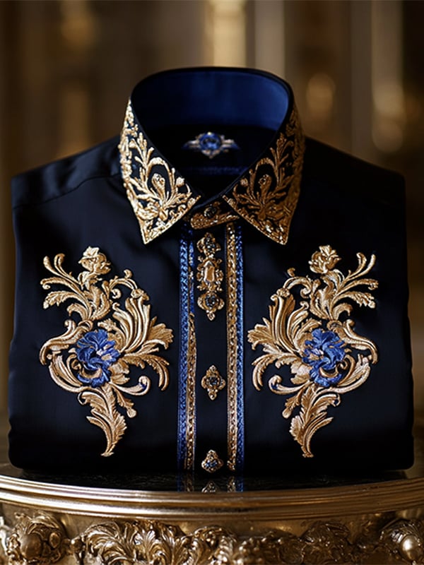 Men's Satin Luxury Business Long Sleeve Shirt