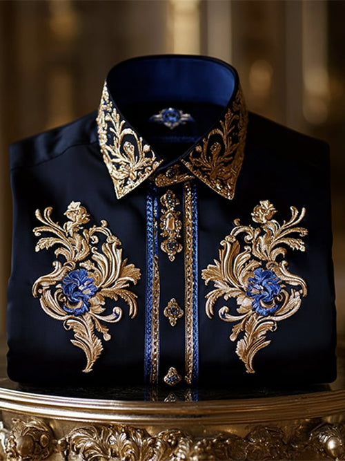Men's Satin Luxury Business Long Sleeve Shirt