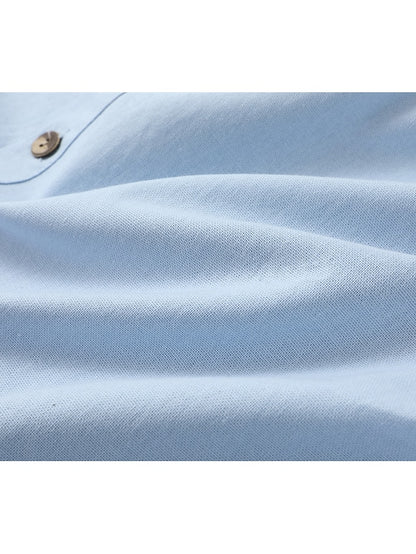 Men's Shirt Linen Shirt Calico Shirt Beach Wear Button Up Shirt Hooded Shirt Plain Casual Daily Black White Blue Green Long-Sleeve Hooded Spring & Summer Clothing Apparel Buttons