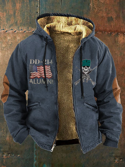Men's Veteran DD-214 Printed Fleece Jacket