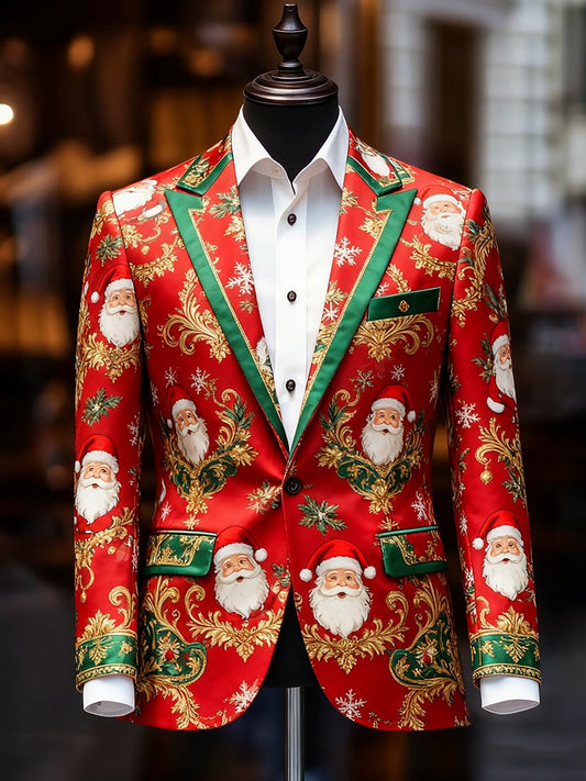 Men's Business Casual Christmas Suit Outerwear