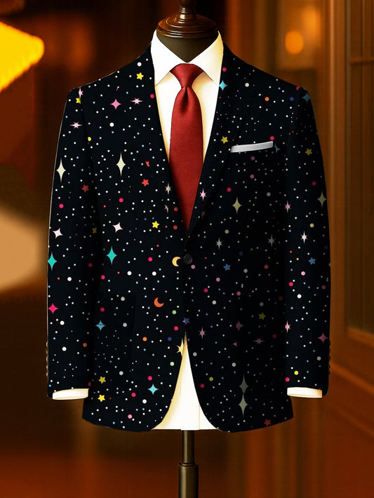 Men's Business Casual Large Pocket Plaid Blazers