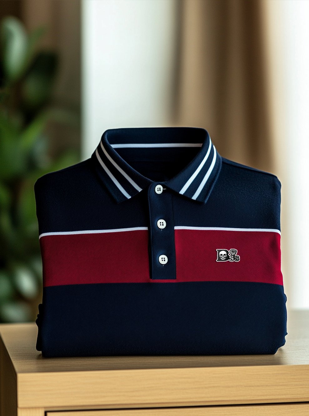 Men's Business Casual Button Short Sleeve Polo Shirt