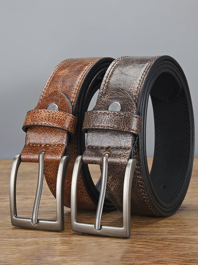 Men's Vintage Outdoor Distressed Leather Belt