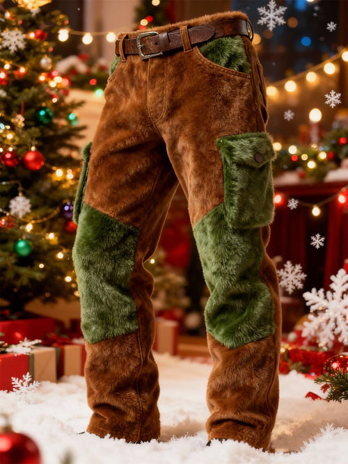 Men's Christmas Plush Trousers