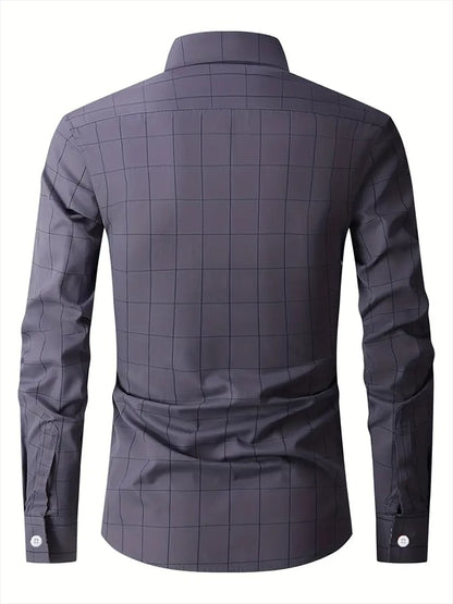 Men's Plaid Business Casual Shirt
