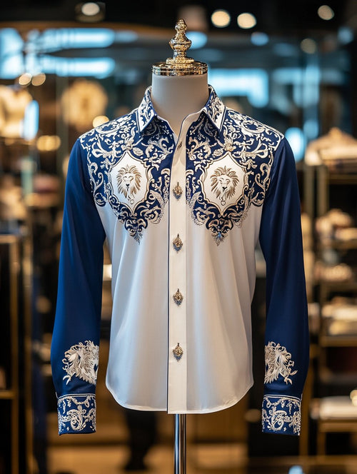 Men's Satin Luxe Long Sleeve Button Down Shirt
