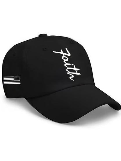 Unisex Faith&Flag Print Baseball Cap