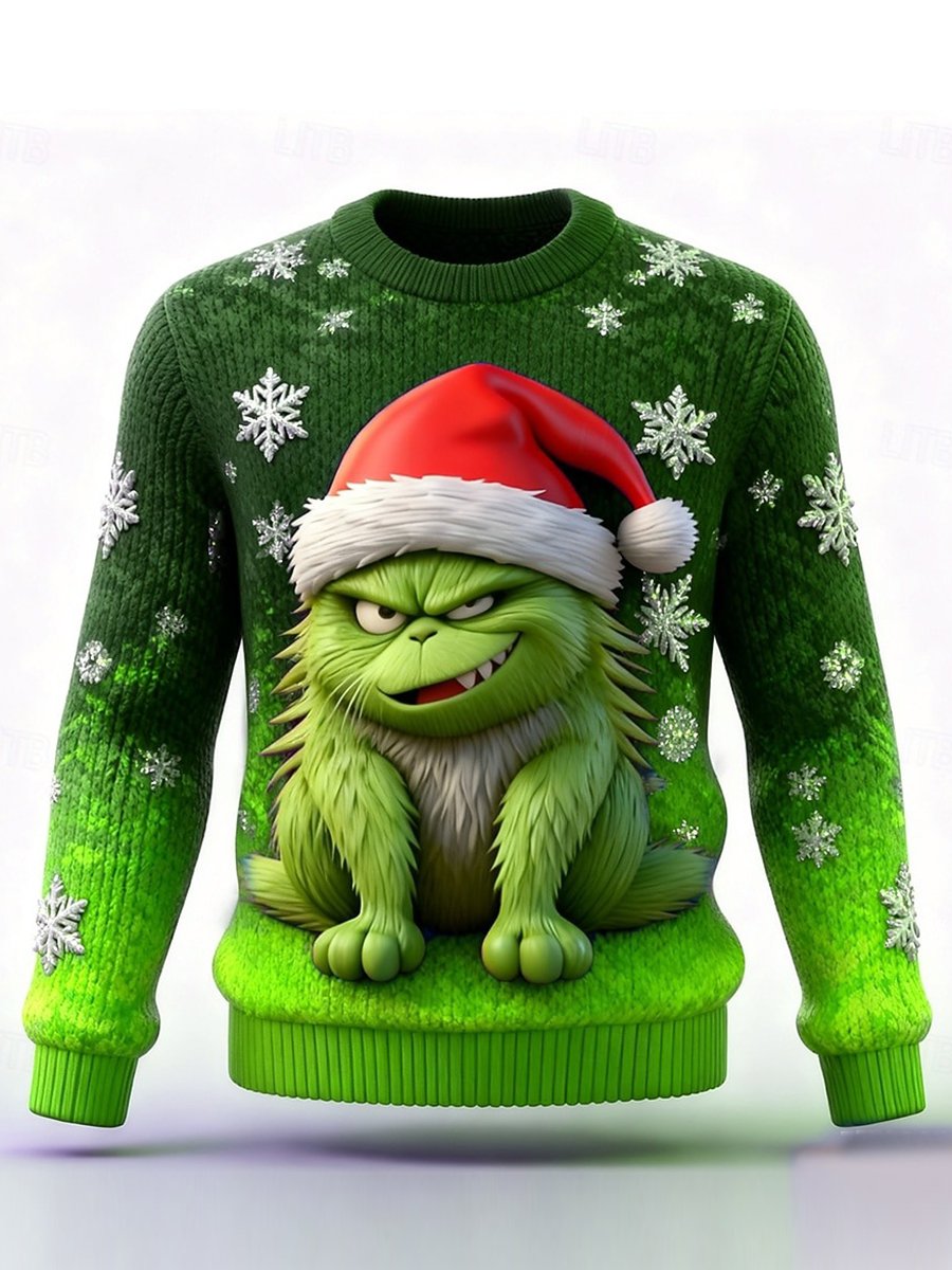 Men's 3D Printed Ugly Christmas Sweater