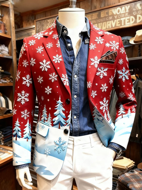 Men's Business Casual Christmas Suit Outerwear