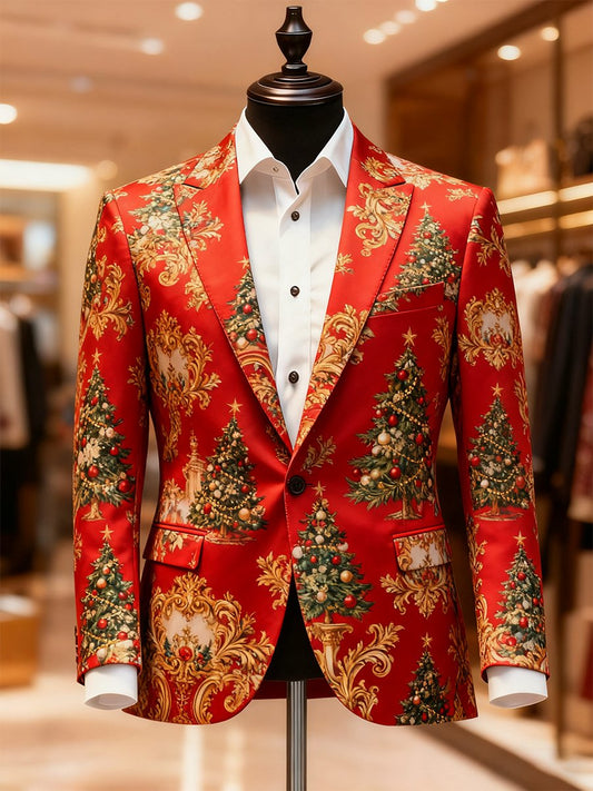 Men's Business Casual Christmas Suit Outerwear