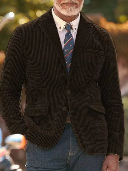 Men's Corduroy Retro Suit Jacket Versatile Casual Suit Jacket