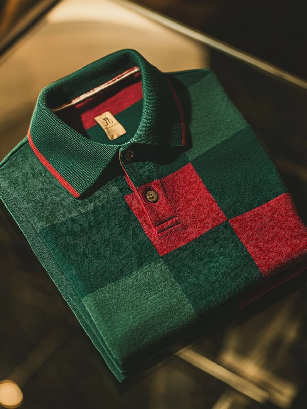 Men's Classic Business Logo Button Short Sleeve Polo Shirt