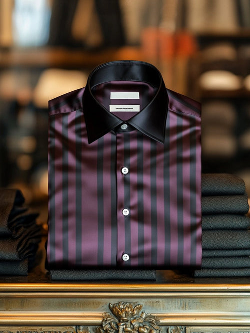Men's Luxury Silk Business Classic Long Sleeve Shirt