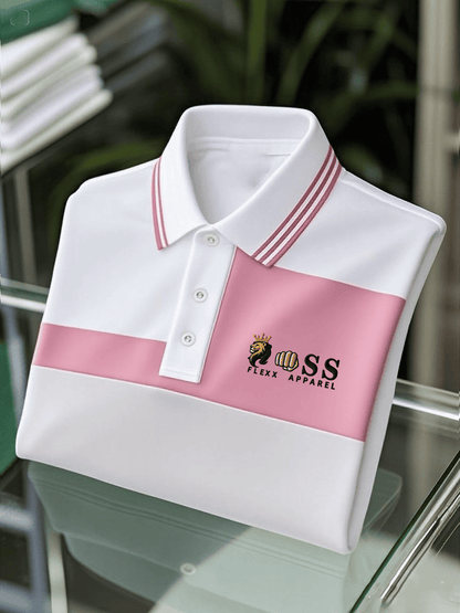 Men's Business Casual Printed Polo Shirt