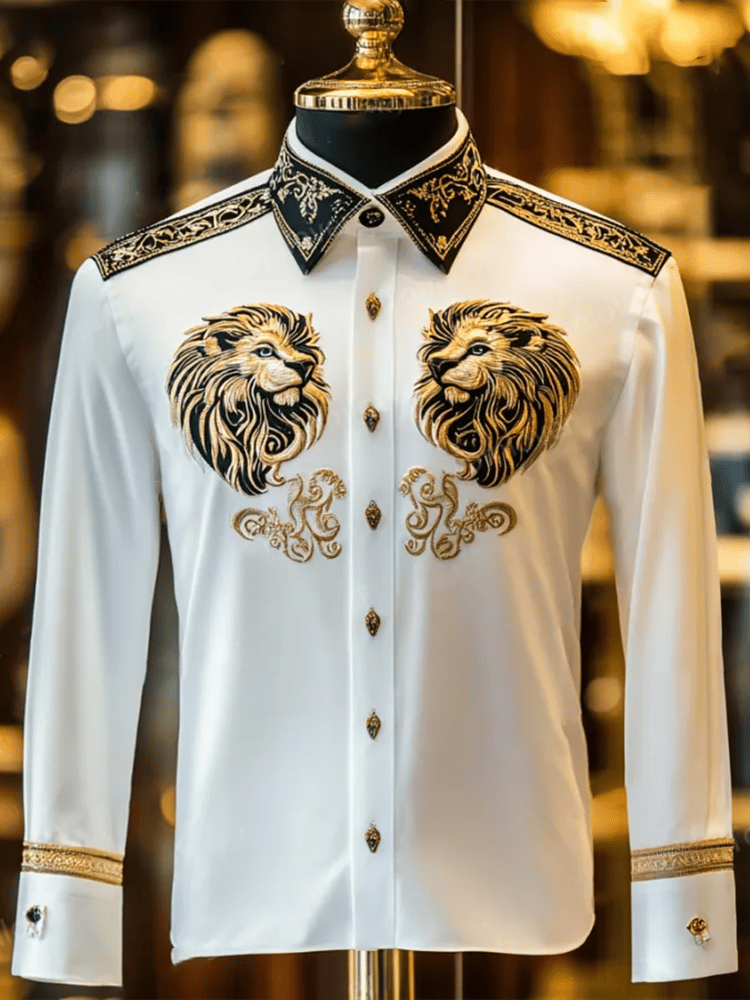 Men's Satin Luxe Long Sleeve Button Down Shirt