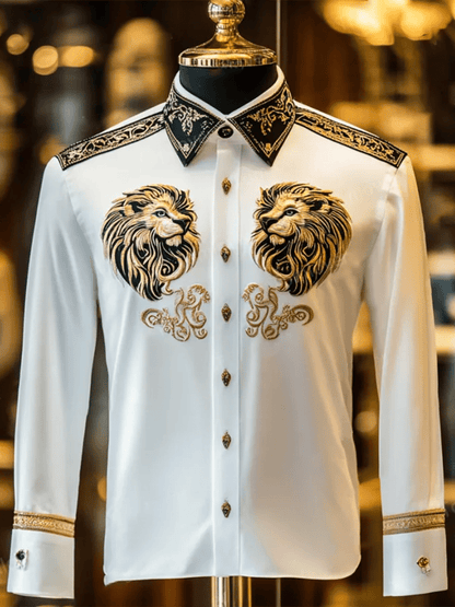 Men's Satin Luxe Long Sleeve Button Down Shirt