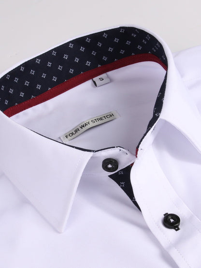 Long Sleeve Contrast Dress Shirt