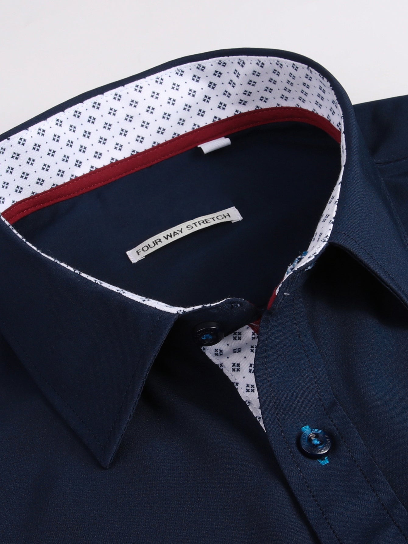 Long Sleeve Contrast Dress Shirt