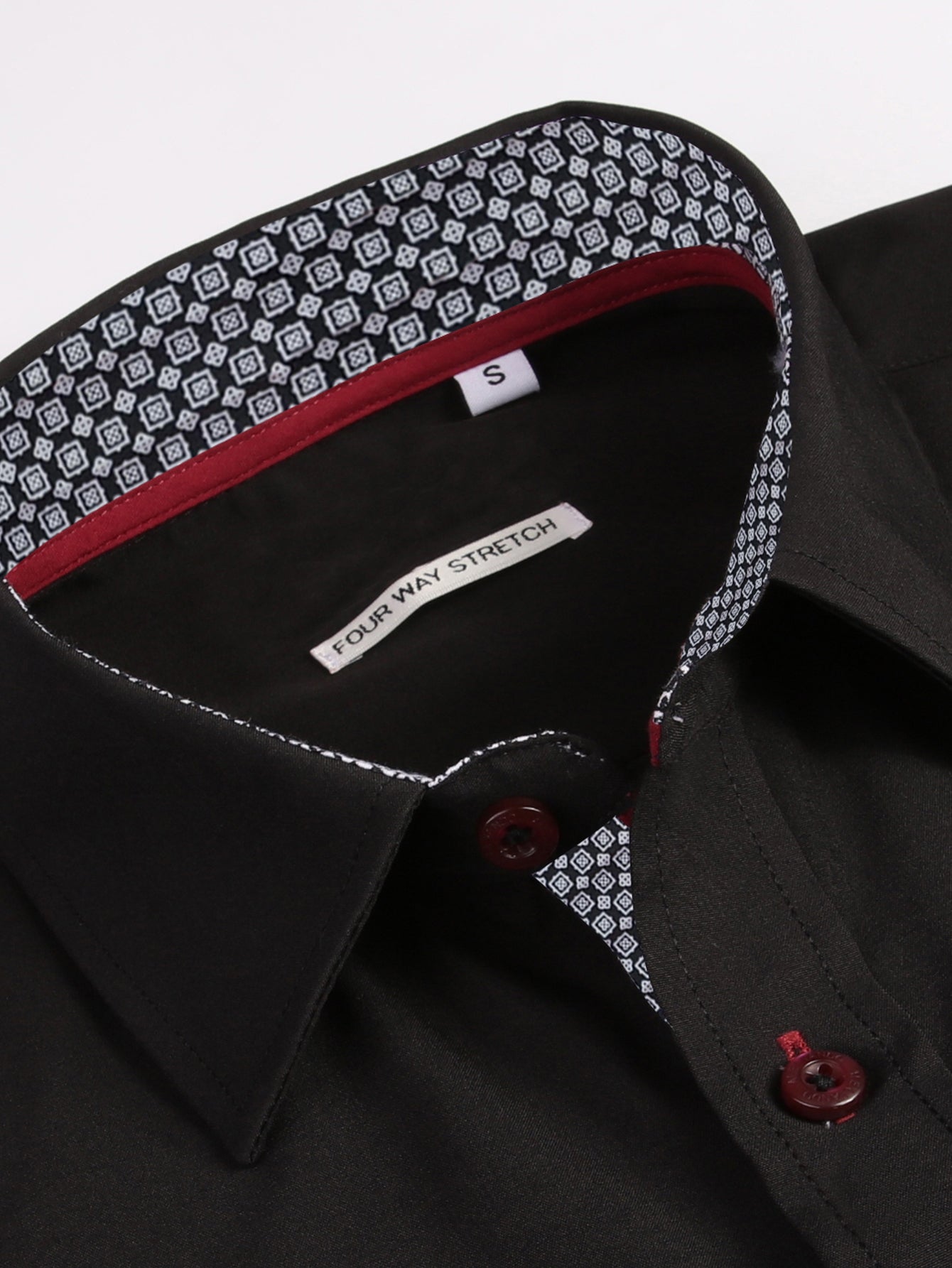 Long Sleeve Contrast Dress Shirt