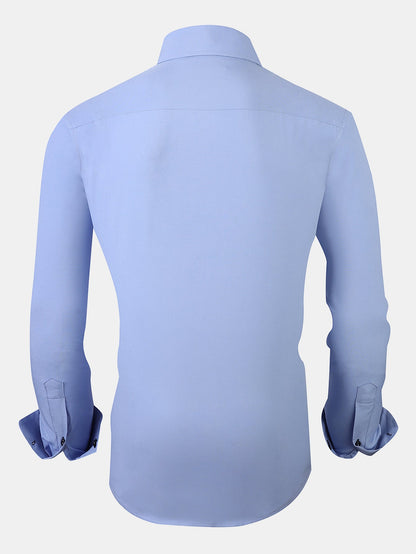 Long Sleeve Contrast Dress Shirt