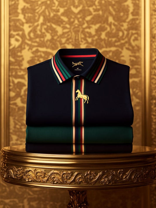 Men's Business Logo Lapel Short Sleeve Polo Shirt
